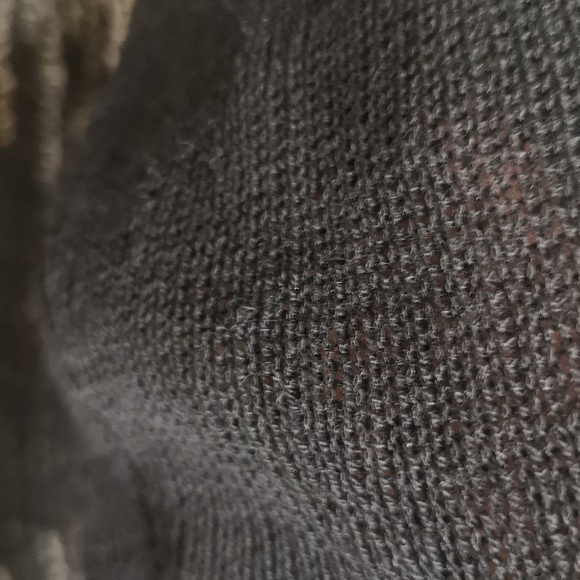 Eileen Fisher Wool Linen Blend Pullover Loose Knit Sweater Black & White Sz M - Picture 11 of 11